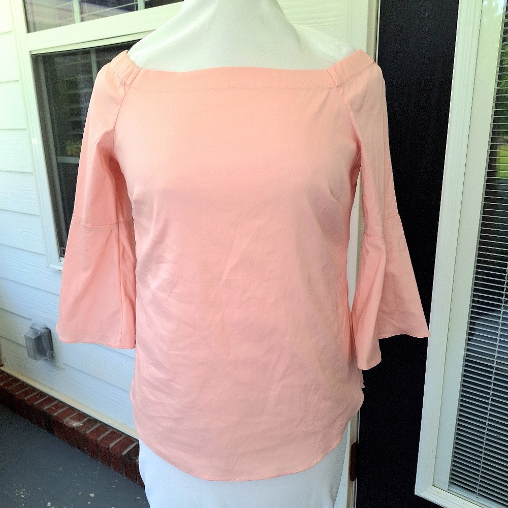 NWT- White House Black Market Ballerina Blouse – Size Small – Light Pink